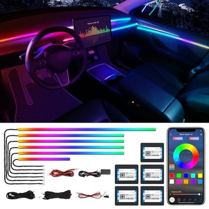 Dreamcolor Acrylic Interior Car LED Strip Light with Wireless APP