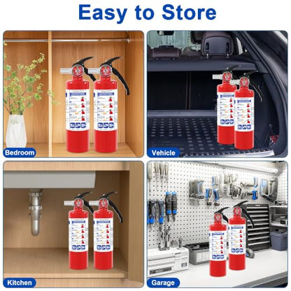 4 Pack ABC Dry Chemical Fire Extinguishers with Mount (4 Count)