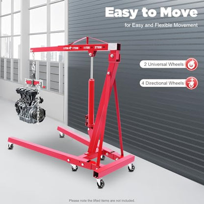 Folding Engine Crane 2 Ton with Engine Leveler