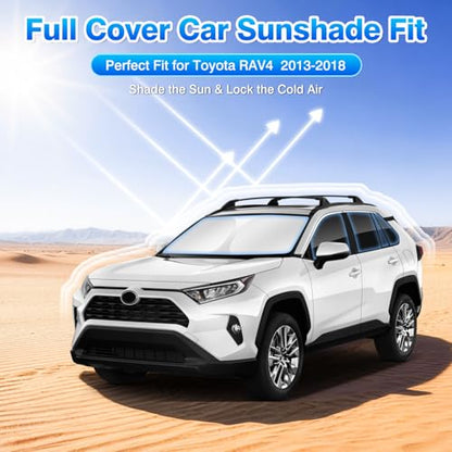 Windshield Sun Shade for Toyota RAV4 2013 (8 Count)
