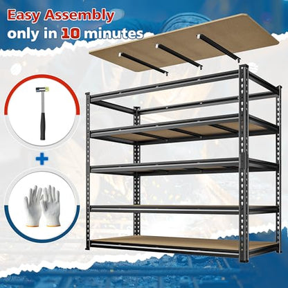 55" W Garage Shelving