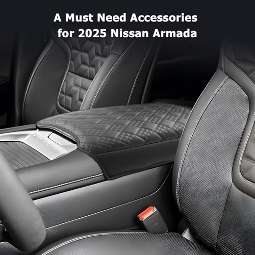 Center Console Cover Compatible with 2025 2026 Nissan Armada Accessories 2025 2026 Armada SV