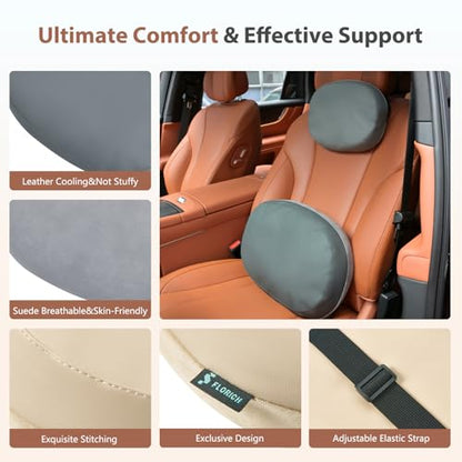 Car Headrest and Lumbar Support Pillow for Car Office Chair