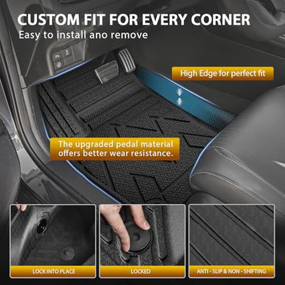 Floor Mats for Nissan Kicks 2025 2026 All Weather 3D TPE Anti