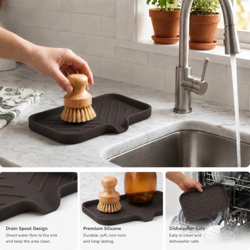 Silicone Soap Dish with Drain Spout