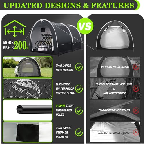 Outdoor Waterproof Bike Storage Tent Shed for 2