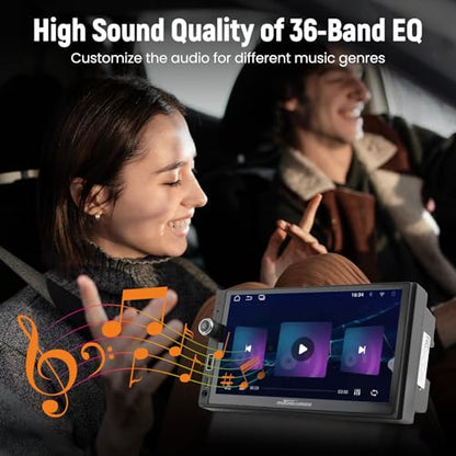 7” Double Din Car Stereo with Apple CarPlay & Android Auto