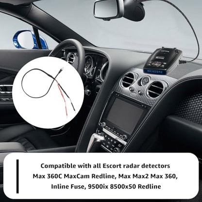 RJ11 Mirror Wire Tap Power Cord Hardwire Kit for Escort Radar Detectors ﻿