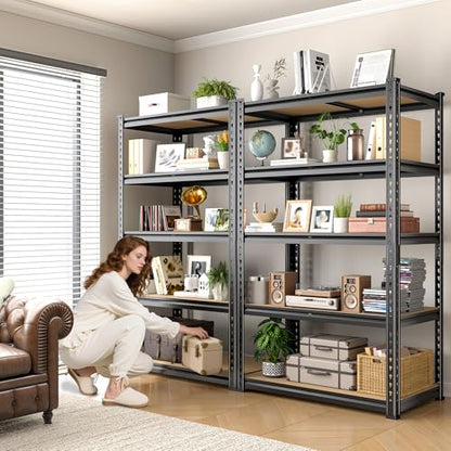 2 Pack Storage Shelves Adjustable and Wobble (2 Count)