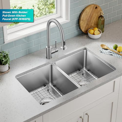 Fairlane 33 inch Undermount Double Bowl 18