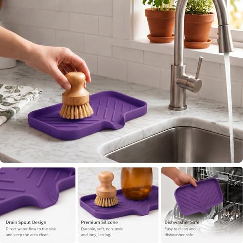 Silicone Soap Dish with Drain Spout