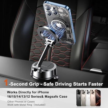 for MagSafe Dash Mounted Holders Phone Holders for Your Car Phone Mount for Car Windshield Dashboard Universal Desk Mounts Hands Free Automobile Cell Phone Holder Fit for iPhone Smartphone