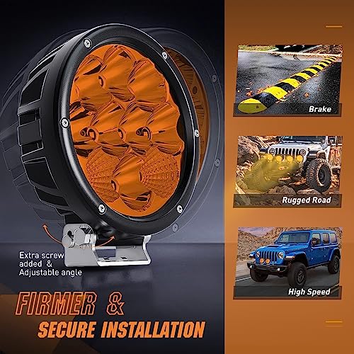 5.7" Round Amber LED Driving Light