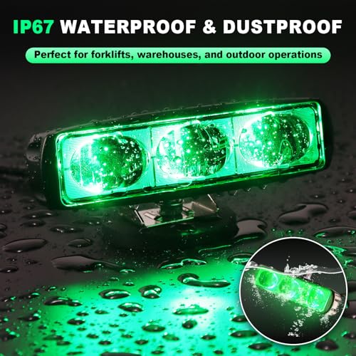 LED Green Line Forklift Safety Light Warehouse Hazard Warning (2 Count)