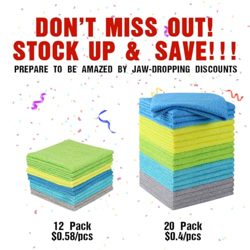 Microfiber Cleaning Cloth 20 PK (24 Count)