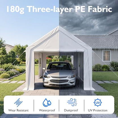 12'x20' Heavy Duty Carport with Reinforced Base and All