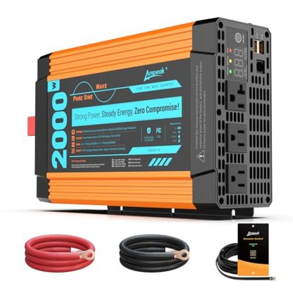 2000W Pure Sine Wave Power Inverter 6000W Surge Peak