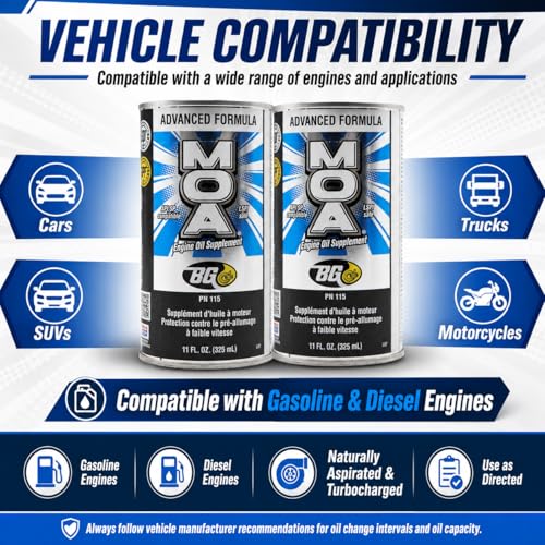 BG Advanced Formula MOA PN 115 Motor Oil Additive (22 Fl Oz)