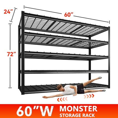 60"W Heavy Duty Garage Shelving
