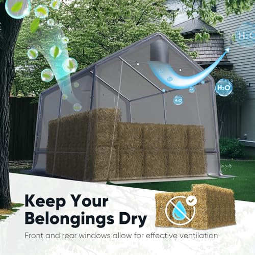 8x8FT Storage Shelter Portable Shed with Roll