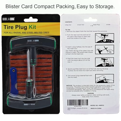 13 Piece Tire Plug Kit with T