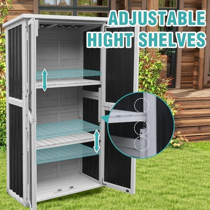 5FT Outdoor Storage Shed with 3