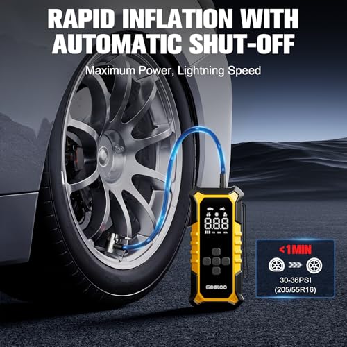 A6 Gear 160 PSI & 7500mAh Tire Inflator Portable Air Compressor