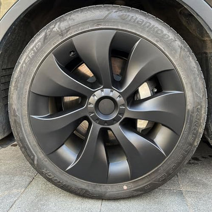 4PCS Wheel Covers Fits for Tesla Model Y Hubcap 19 Inch 2020 (4 Count)
