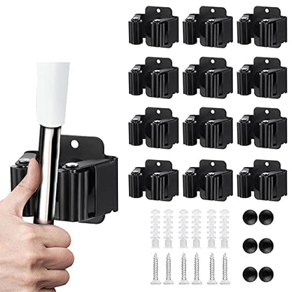 12PCS Broom and Mop Holder (12 Count)