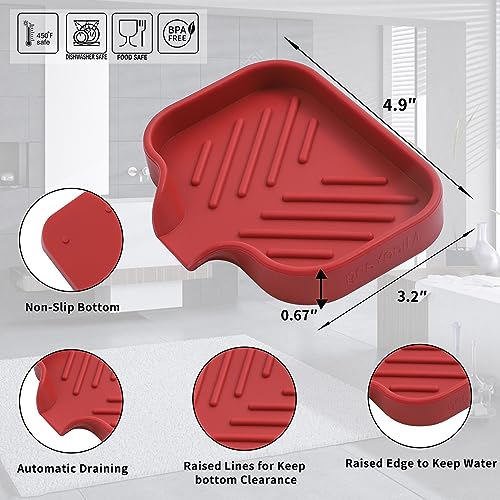 Silicone Soap Dish with Drain Spout