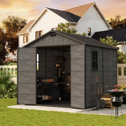 8x8 FT Resin Storage Shed
