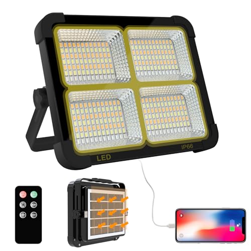 Portable LED Work Solar Light 100W 16500mAh 10000 LM with Stepless Brightness Job Site Battery Rechargeable LED Floor Light for Emergency Worklight for Hurricane