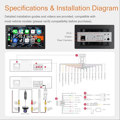 10.1 Inch Single Din 360° Rotatable Car Stereo