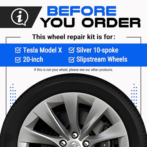 Premium Tesla Wheel Curb Rash Repair Kit for Model X 20