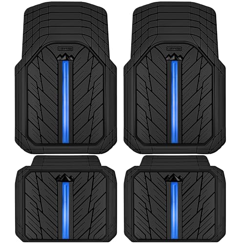 Metal Medium Rubber Floor Mats for Car Heavy Duty Car Mats All Weather (4 Count)