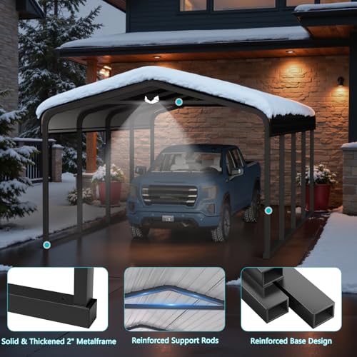 12x20Ft Metal Carport Canopy Heavy Duty