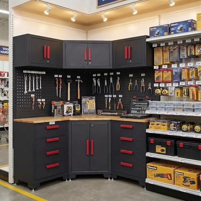 10Pcs Corner Garage Cabinets Storage System