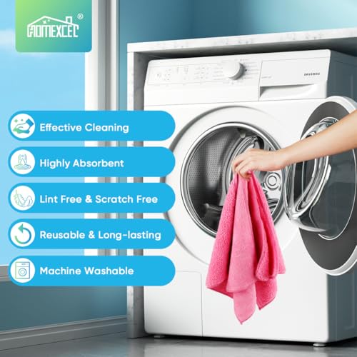 Pink Microfiber Cleaning Cloth (12 Count)