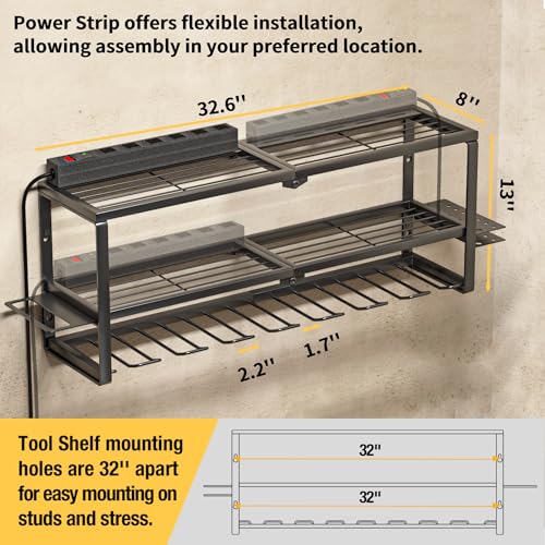 Heavy Duty Power Tool Organizer with Charging Station