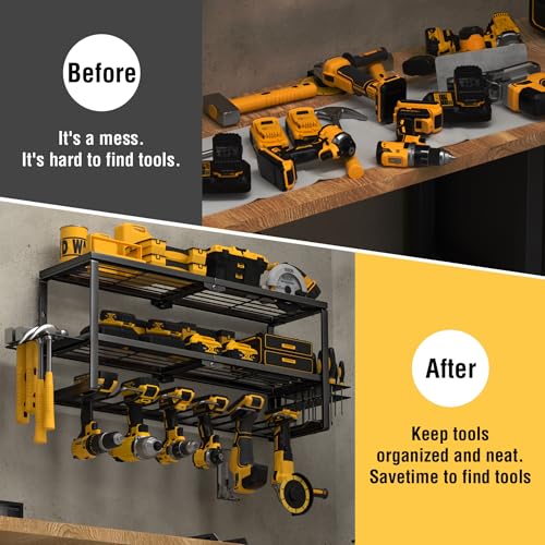 Heavy Duty Power Tool Organizer Wall Mount