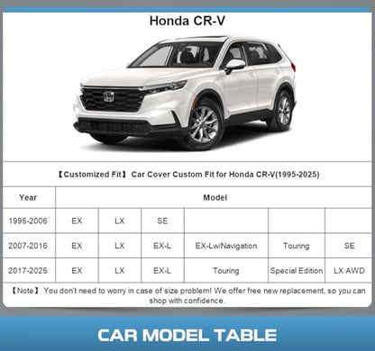 10 Layers Car Cover Custom Fit for Honda CR