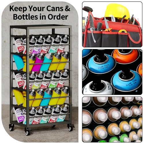 50 Can Spray Paint Rack Organizer