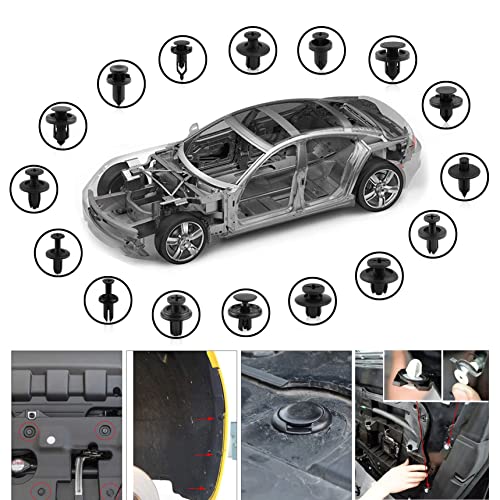 Car Push Retainer Clips 750pcs with 16 Popular Push Pins for Auto Parts (750 Count)