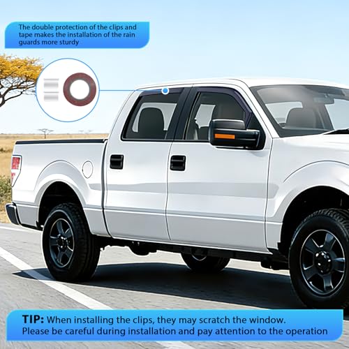in Channel Rain Guards for Ford F150 Crew Cab 2009 (4 Count)