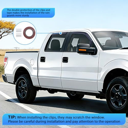 in Channel Rain Guards for Ford F150 Crew Cab 2009 (4 Count)