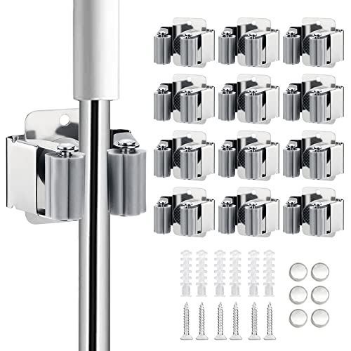 12PCS Broom and Mop Holder (12 Count)