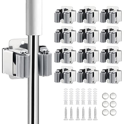 12PCS Broom and Mop Holder (12 Count)