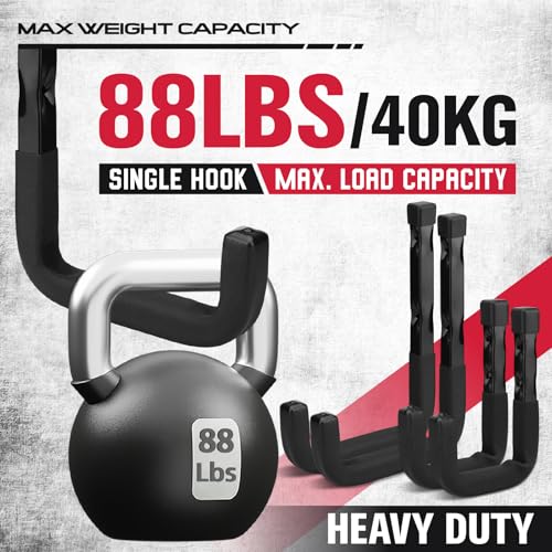 Heavy Duty Garage Storage Hooks (4 Count)