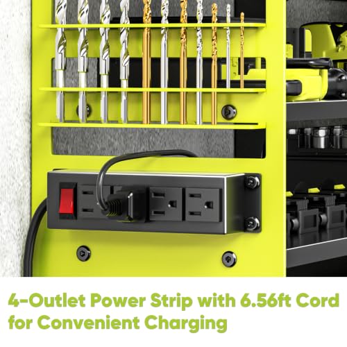 Upgrade Power Tool Organizer Wall Mount with Charging Station