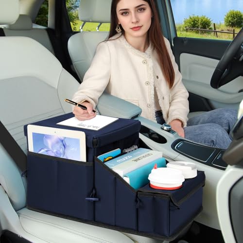 Car Front Back Seat Organizer with Cup Holder